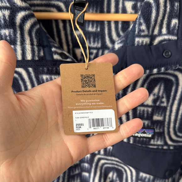 PATAGONIA Synchilla Rare Pattern | NWT | Sunken Blue | Large - Picture 6 of 11